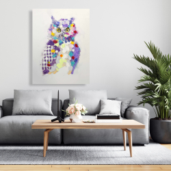 Canvas 36 x 48 - Textured abstract owl