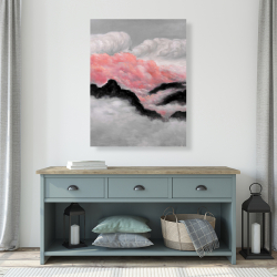 Canvas 36 x 48 - Gray and pink clouds