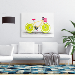 Canvas 36 x 48 - Lime wheel bike