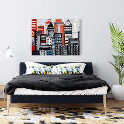 Canvas 36 x 48 - Geometric urban landscape