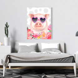 Toile 36 x 48 - Petit cochon amoureux