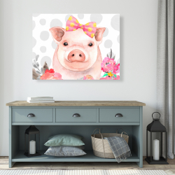 Canvas 36 x 48 - Pretty pig