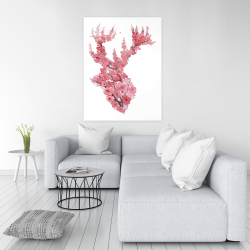 Canvas 36 x 48 - Deer with cherries blossom
