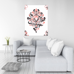 Toile 36 x 48 - Ornement baroque corail