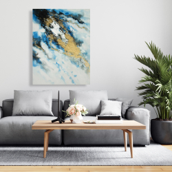 Toile 36 x 48 - Marbre bleu et doré