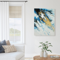 Toile 36 x 48 - Marbre bleu et doré