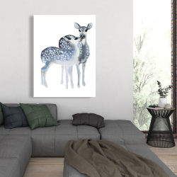 Toile 36 x 48 - Un amour de faons bleus