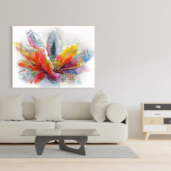 Canvas 36 x 48 - Abstract flower with texture