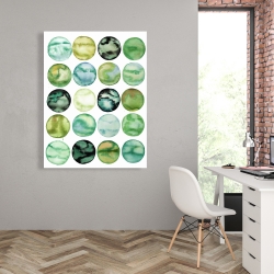 Canvas 36 x 48 - Green circles