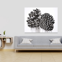 Canvas 36 x 48 - Three small pine cones
