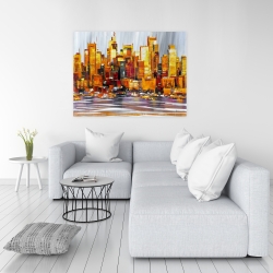 Canvas 36 x 48 - Orange buildings