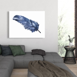Canvas 36 x 48 - Blue feather
