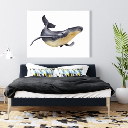 Toile 36 x 48 - Baleine bleue aquarelle