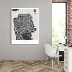 Toile 36 x 48 - Plan graphique de san francisco