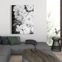 Toile 36 x 48 - Jardin de roses monochrome