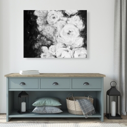 Canvas 36 x 48 - Monochrome rose garden