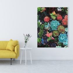 Canvas 36 x 48 - Set of colorful succulents