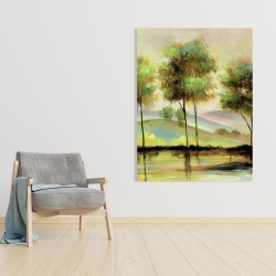 Canvas 36 x 48 - Trees near the lake