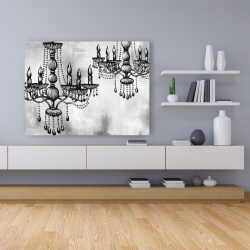 Canvas 36 x 48 - Two crystal chandeliers