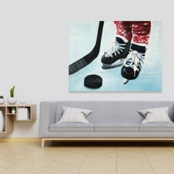 Toile 36 x 48 - Jeune hockeyeur