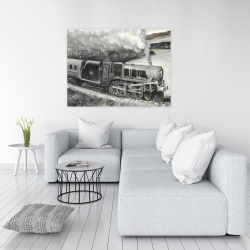 Canvas 36 x 48 - Vintage passenger locomotive 
