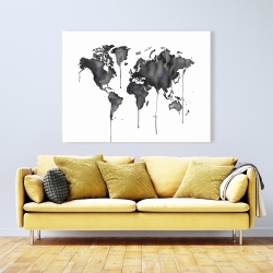Canvas 36 x 48 - Watercolor world map