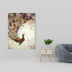 Canvas 36 x 48 - Peacock with gold feathers