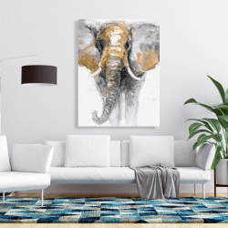 Toile 36 x 48 - éléphant doré