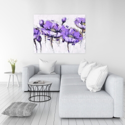 Canvas 36 x 48 - Abstract purple flowers