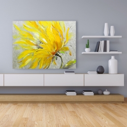Toile 36 x 48 - Fleur jaune