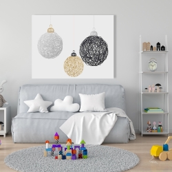 Canvas 36 x 48 - Three christmas balls