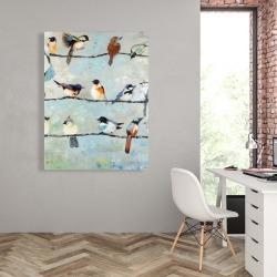 Canvas 36 x 48 - Small colorful birds