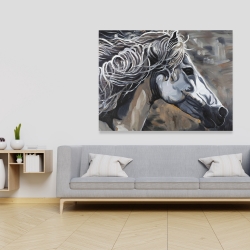 Toile 36 x 48 - Profil d'un cheval sauvage