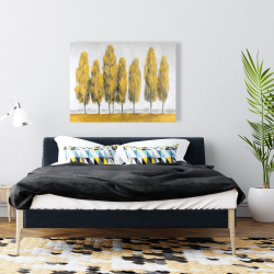 Canvas 36 x 48 - Abstract yellow trees