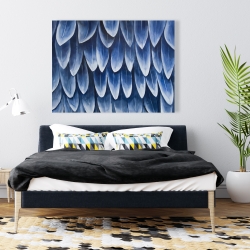 Toile 36 x 48 - Plumage bleu