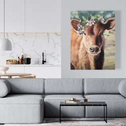 Canvas 36 x 48 - Cute jersey cow