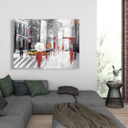 Canvas 36 x 48 - Abstract cloudy city street