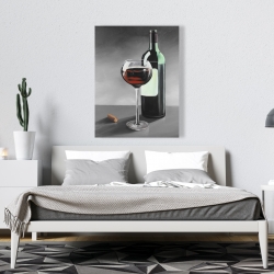 Canvas 36 x 48 - Bottle of burgundy