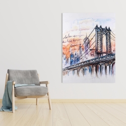 Canvas 36 x 48 - Bridge sketch