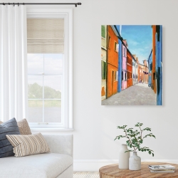 Canvas 36 x 48 - Colorful houses in italy