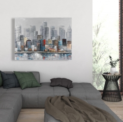 Canvas 36 x 48 - Abstract city skyline
