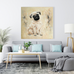 Toile 48 x 48 - Petit chien pug