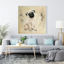 Canvas 48 x 48 - Small pug dog