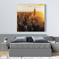 Canvas 48 x 48 - New york city at sunset