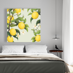 Canvas 48 x 48 - Flowery lemons