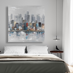 Canvas 48 x 48 - Abstract city skyline