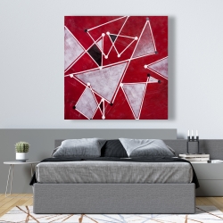 Canvas 48 x 48 - White triangles on red background