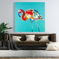 Canvas 48 x 48 - Abstract flamingo