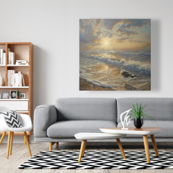 Canvas 48 x 48 - Seagull on the beach