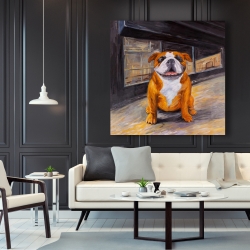 Toile 48 x 48 - Bouledogue souriant